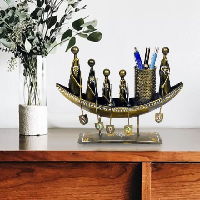 Amazon Brand – Umi Boat Decor Decorative Showpiece for Home & Office Decor Multicolour - Metal (Height 15 Inch)