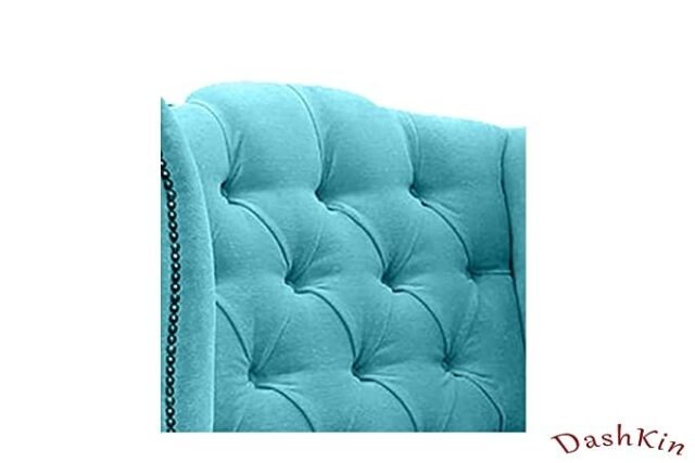 Dashkin Single Sofa Chair| Single Seater Sofa| Sofa Chair for Living Room| Wing Chair| Wing Chair for Living Room| Sofa Chair| Single Sofa| Lounge Chair| Sofa Single Seater| Arm Chair| Peacock Color|