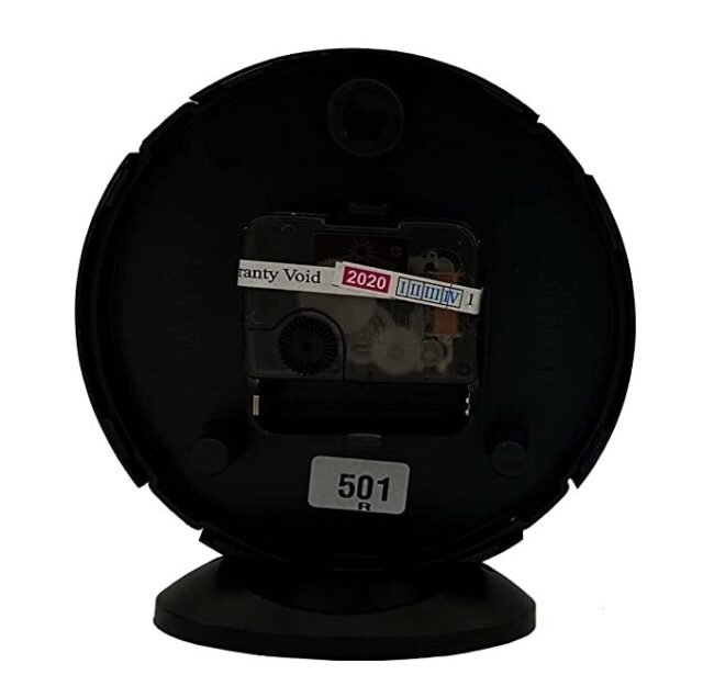 Table Clock Clock by STEVEN Quartz LLP, Size Small 5 INCH Model NO.501 (Black)