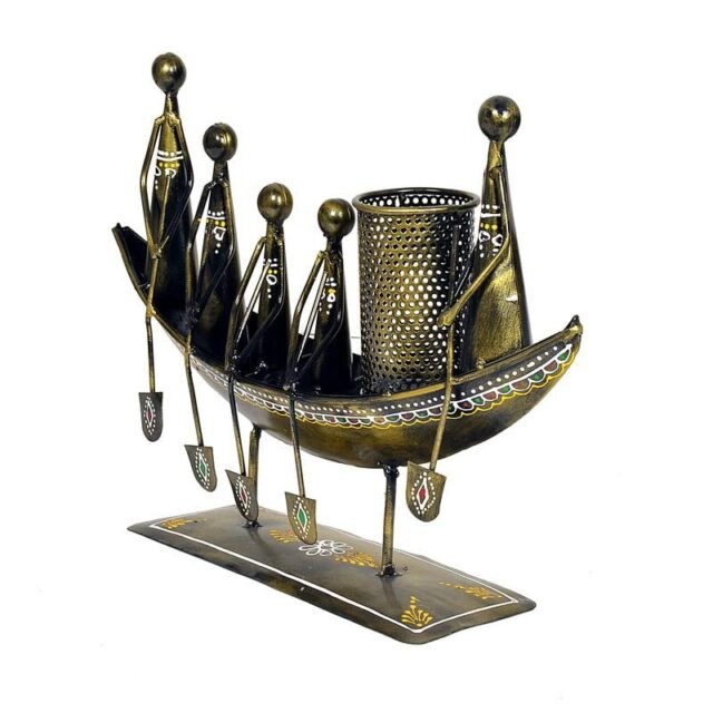 Amazon Brand – Umi Boat Decor Decorative Showpiece for Home & Office Decor Multicolour - Metal (Height 15 Inch)