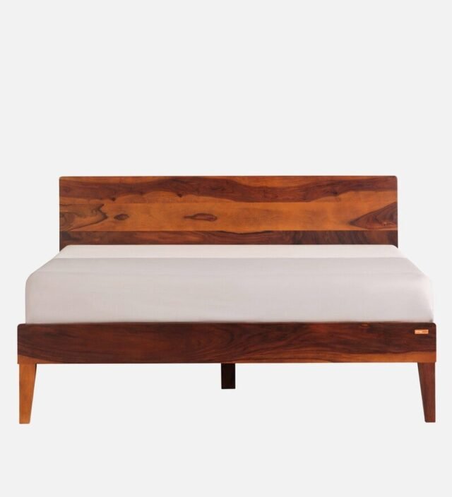 Bed G Queen Size bed In Honey Brown Colour