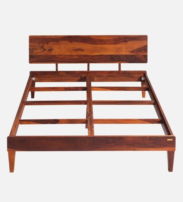 Bed G Queen Size bed In Honey Brown Colour