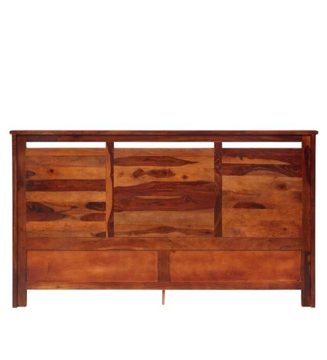 Catherine Queen Bed With Hydraulic Storage in Walnut Finish