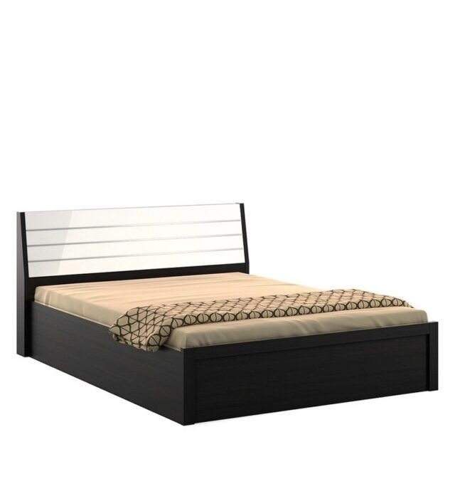 Kosmo Viva King Size Bed with Hydraulic Storage Natural Wenge Finish