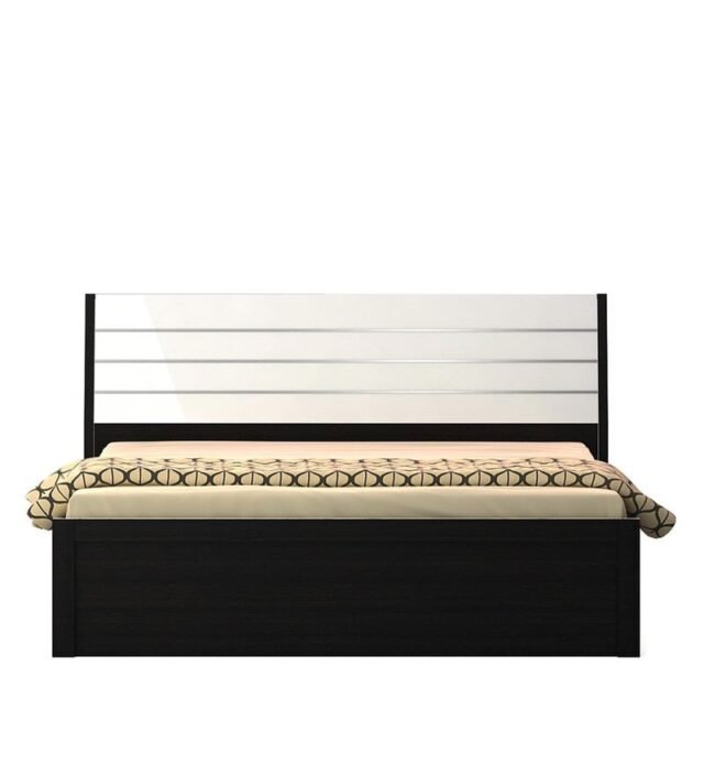 Kosmo Viva Queen Size Bed with Hydraulic Storage Natural Wenge finish
