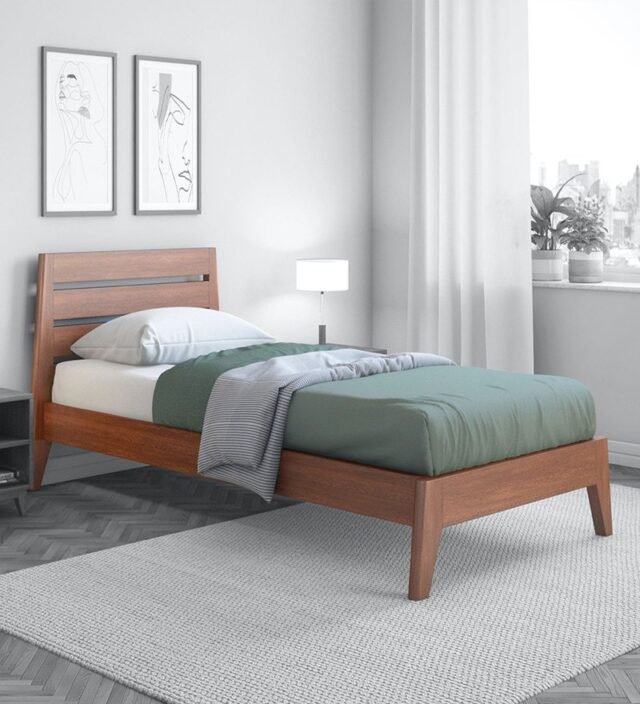 Leeds Single Bed in Dark Oak Finish