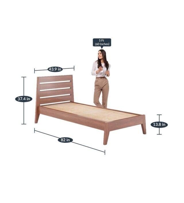 Leeds Single Bed in Dark Oak Finish