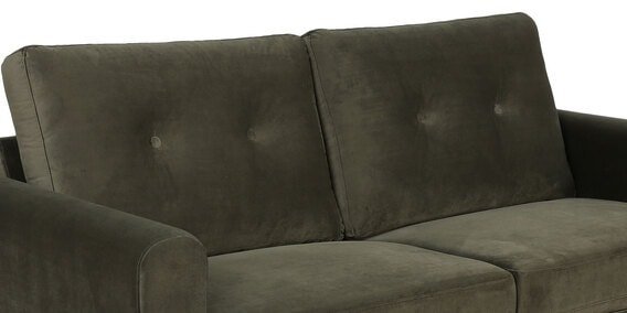 Merida 3 Seater Velvet Sofa In Dark Olive Colour
