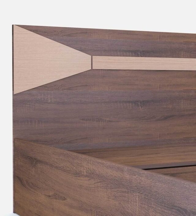 Tenchi King Size Bed In Walnut Finish